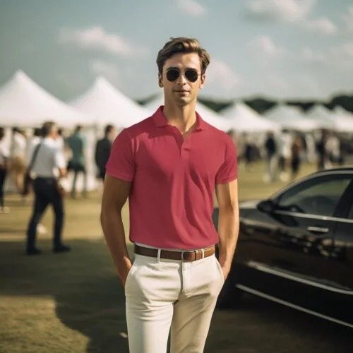 Men's Polo T-Shirt Spun Matty 220 GSM - View 2